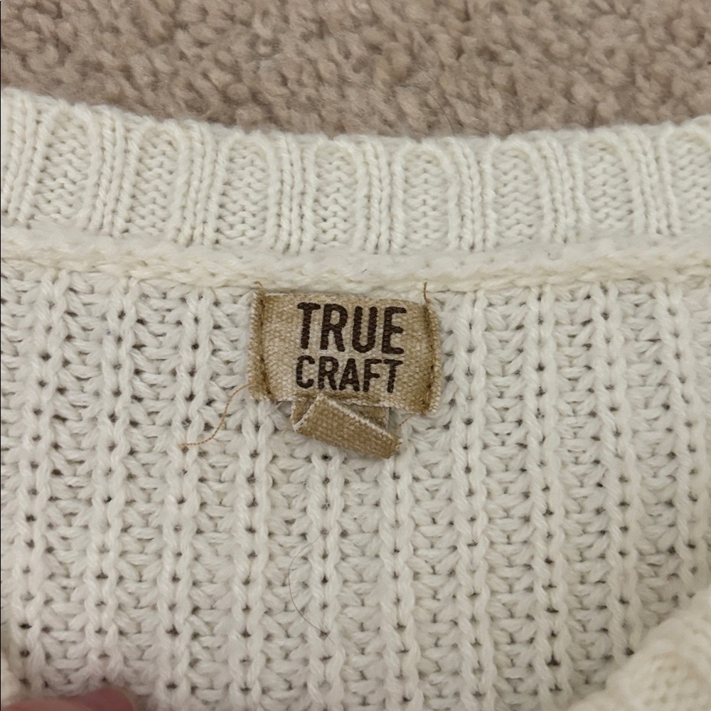 True Craft Ivory Ribbed Sweater - Picture 2 of 2